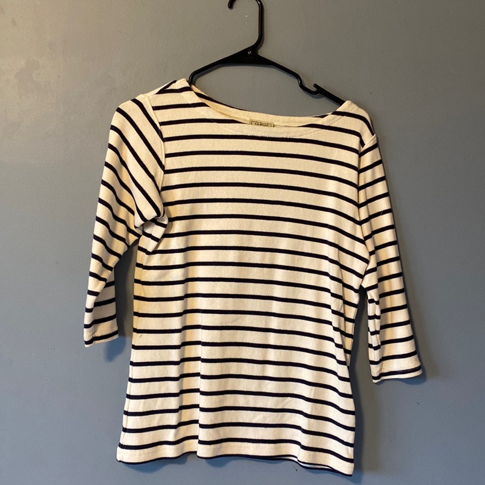 L.L. Bean striped sweater shirt